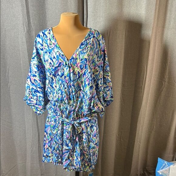 CupShe Blue Multicolor Women's Romper - Picture 1 of 16